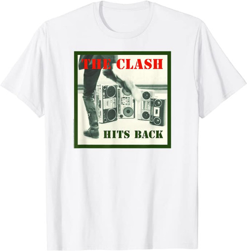 The Clash Hits Back Album Cover T-Shirt White