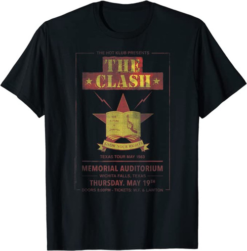 The Clash Texas Tour 83' Wichita Falls T-Shirt Black
