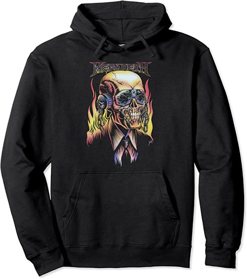 Megadeth Flaming Vic Pullover Hoodie Sweatshirt