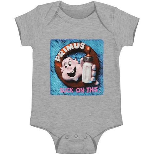 Primus Suck On This Baby Romper T-Shirt  Les Claypool