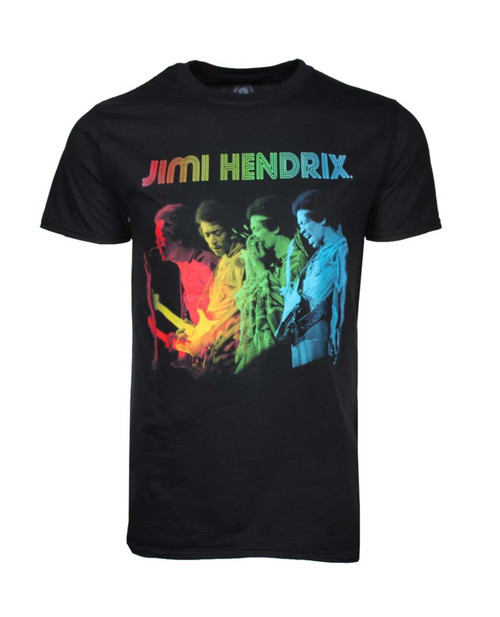 Jimi Hendrix Rainbow Classic Adult Fitted T-Shirt
