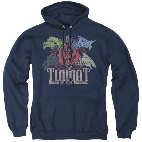 Dungeons and Dragons Tiamat Queen Of Evil Adult Pullover Hoodie Sweatshirt Navy