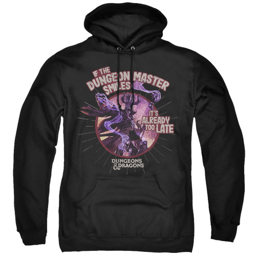 Dungeons and Dragons Dungeon Master Smiles Adult Pullover Hoodie Sweatshirt Black