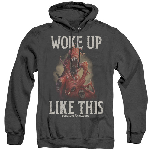 Dungeons and Dragons Woke Like This Adult Heather T-Shirt Hoodie Sweatshirt Black