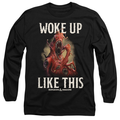 Dungeons and Dragons Woke Like This Long Sleeve Adult 18/1 T-Shirt Black