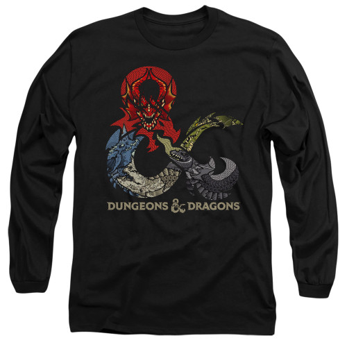 Dungeons and Dragons Dragons In Dragons Long Sleeve Adult 18/1 T-Shirt Black