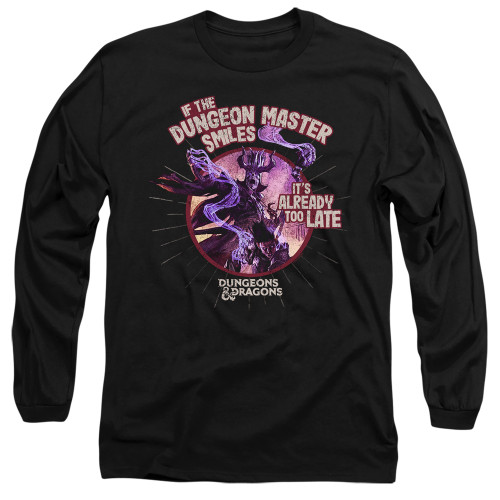 Dungeons and Dragons Dungeon Master Smiles Long Sleeve Adult 18/1 T-Shirt Black