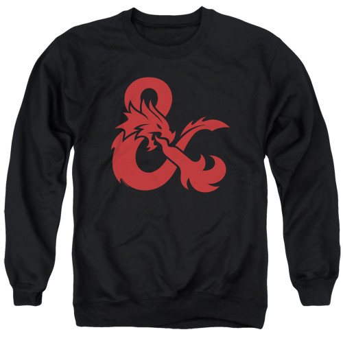 Dungeons and Dragons Ampersand Logo Adult Crewneck Sweatshirt Black