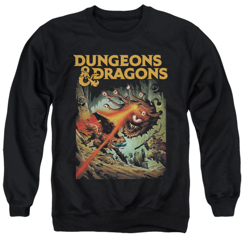 Dungeons and Dragons Beholder Strike Adult Crewneck Sweatshirt Black