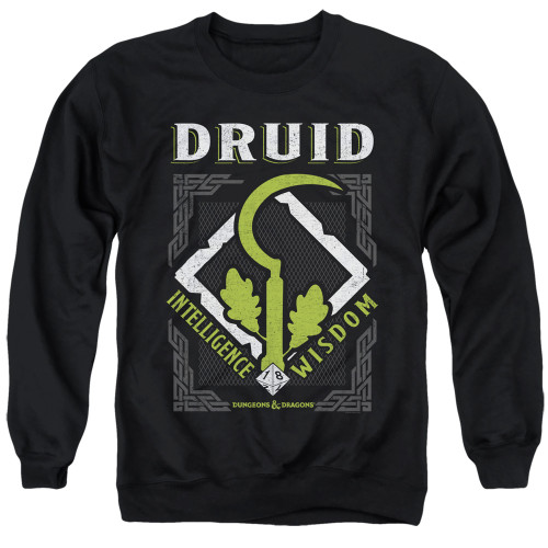 Dungeons and Dragons Druid Adult Crewneck Sweatshirt Black