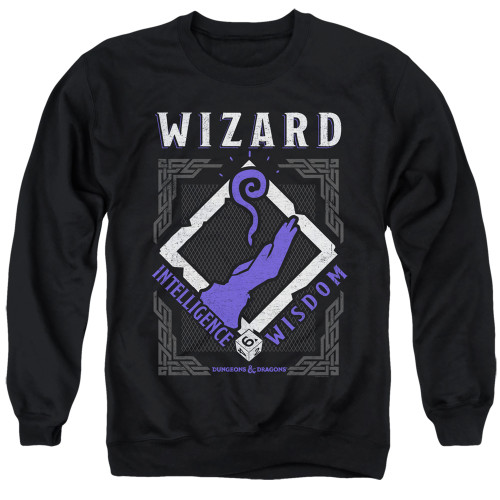 Dungeons and Dragons Wizard Adult Crewneck Sweatshirt Black