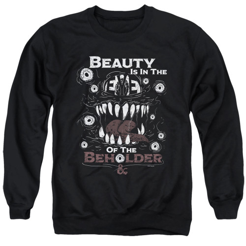 Dungeons and Dragons Eye Of The Beholder Adult Crewneck Sweatshirt Black