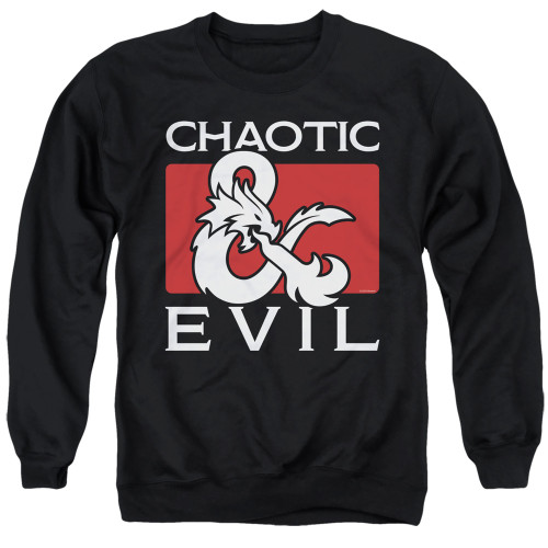 Dungeons and Dragons Chaotic Evil Adult Crewneck Sweatshirt Black