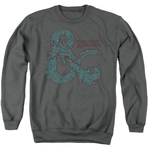 Dungeons and Dragons Ampersand Classes Adult Crewneck Sweatshirt Charcoal