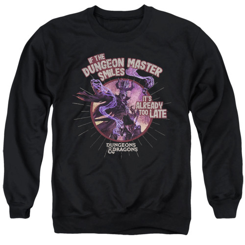 Dungeons and Dragons Dungeon Master Smiles Adult Crewneck Sweatshirt Black