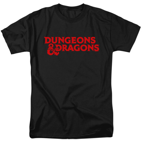 Dungeons and Dragons Type Logo Adult 18/1 T-Shirt Black