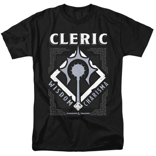 Dungeons and Dragons Cleric Adult 18/1 T-Shirt Black