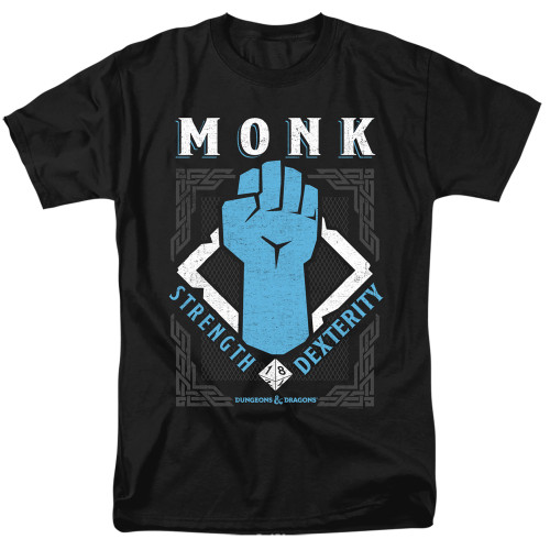 Dungeons and Dragons Monk Adult 18/1 T-Shirt Black