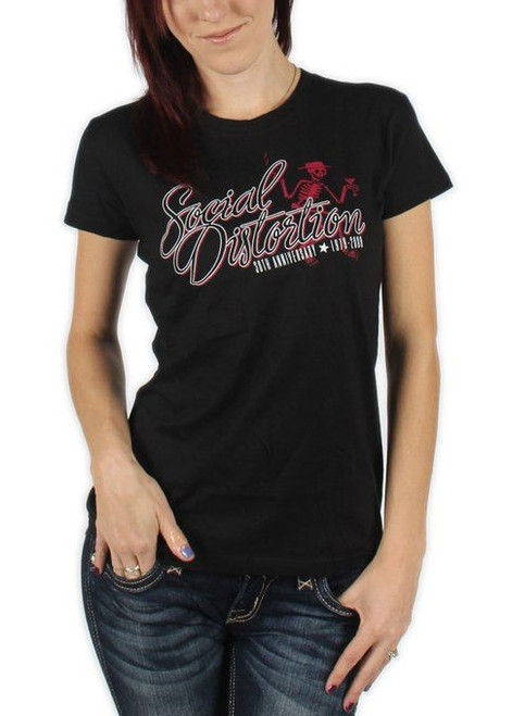 Social Distortion - Skelly Script Junior Girlie T-Shirt