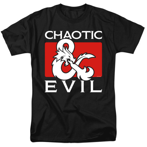 Dungeons and Dragons Chaotic Evil Adult 18/1 T-Shirt Black