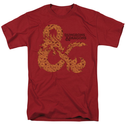 Dungeons and Dragons Dicey Ampersand Adult 18/1 T-Shirt Cardinal