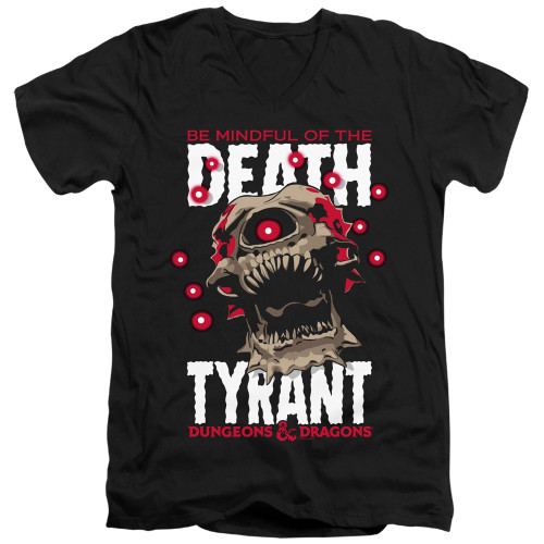 Dungeons and Dragons Death Tyrant Adult V-Neck 30/1 T-Shirt Black