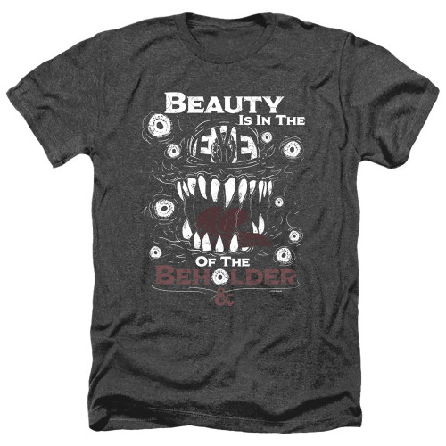 Dungeons and Dragons Eye Of The Beholder Adult Heather T-Shirt Black