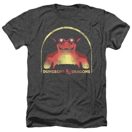 Dungeons and Dragons Old School Adult Heather T-Shirt Black
