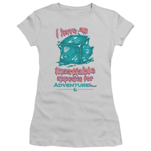 Dungeons and Dragons Insatiable Gelatinous Cube Junior Women's Sheer T-Shirt Silver