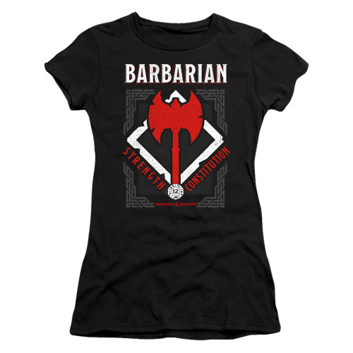 Dungeons and Dragons Barbarian Junior Women's Sheer T-Shirt Black