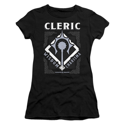 Dungeons and Dragons Cleric Junior Women's Sheer T-Shirt Black