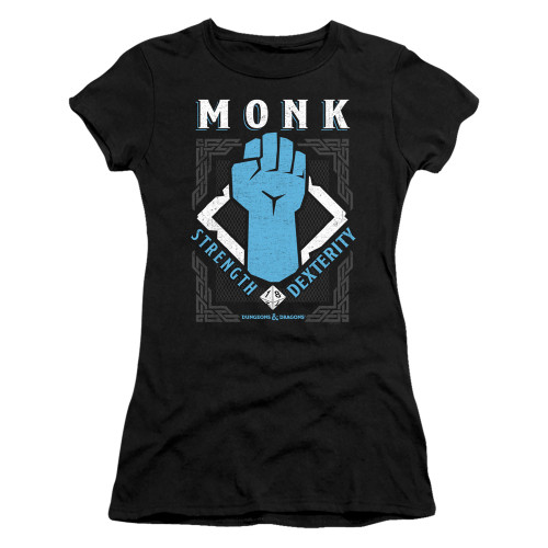 Dungeons and Dragons Monk Junior Women's Sheer T-Shirt Black