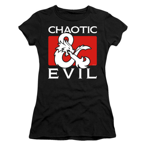 Dungeons and Dragons Chaotic Evil Junior Women's Sheer T-Shirt Black