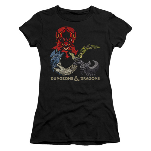 Dungeons and Dragons Dragons In Dragons Junior Women's Sheer T-Shirt Black