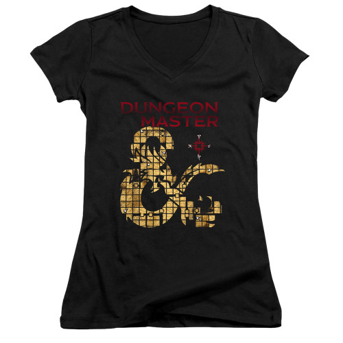 Dungeons and Dragons Dungeon Master Junior Women's V-Neck T-Shirt Black