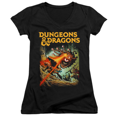 Dungeons and Dragons Beholder Strike Junior Women's V-Neck T-Shirt Black