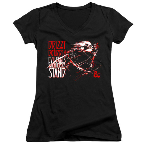 Dungeons and Dragons Evil Falls Junior Women's V-Neck T-Shirt Black