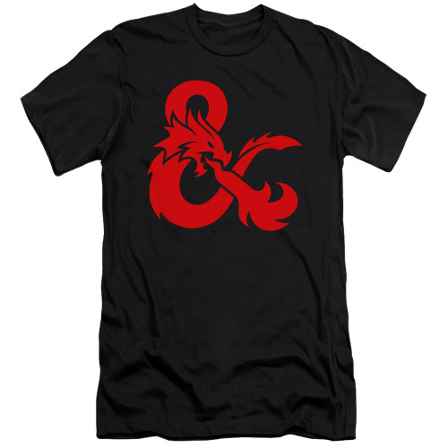 Dungeons and Dragons Ampersand Logo Premium Slim Fit Adult 30/1 T-Shirt Black