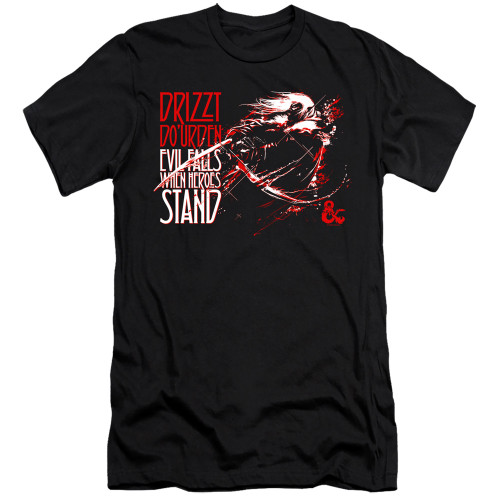 Dungeons and Dragons Evil Falls Premium Slim Fit Adult 30/1 T-Shirt Black