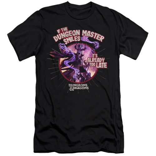 Dungeons and Dragons Dungeon Master Smiles Premium Slim Fit Adult 30/1 T-Shirt Black