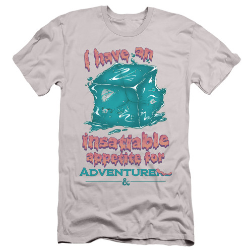 Dungeons and Dragons Insatiable Gelatinous Cube Adult Premium 30/1 T-Shirt Silver