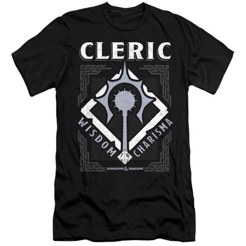 Dungeons and Dragons Cleric Adult Premium 30/1 T-Shirt Black