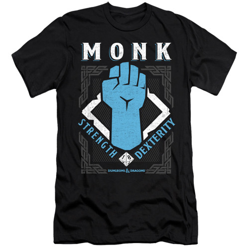 Dungeons and Dragons Monk Adult Premium 30/1 T-Shirt Black
