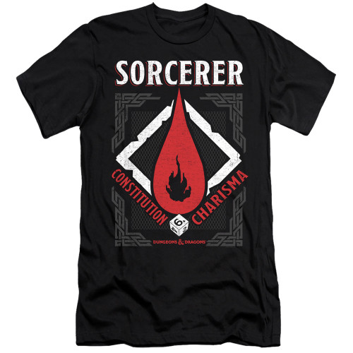 Dungeons and Dragons Sorcerer Adult Premium 30/1 T-Shirt Black