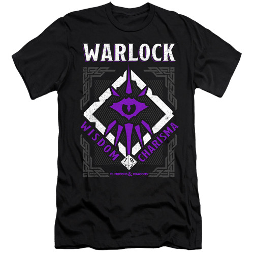 Dungeons and Dragons Warlock Adult Premium 30/1 T-Shirt Black