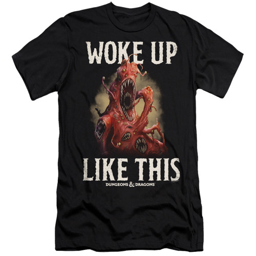 Dungeons and Dragons Woke Like This Adult Premium 30/1 T-Shirt Black