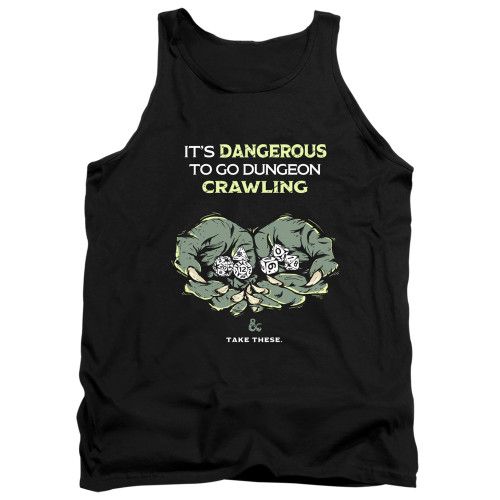 Dungeons and Dragons Dangerous To Go Alone Adult Tank Top Black