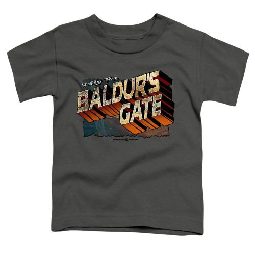 Dungeons and Dragons Baldurs Gate Toddler T-Shirt Charcoal