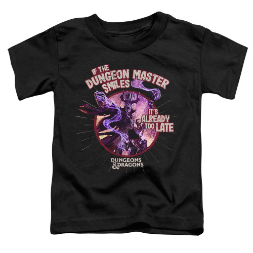 Dungeons and Dragons Dungeon Master Smiles Toddler T-Shirt Black