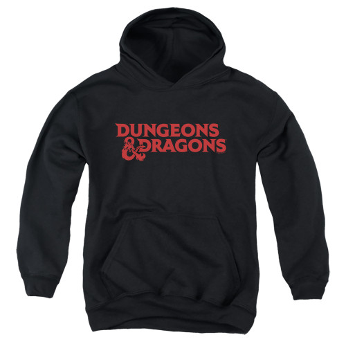 Dungeons and Dragons Type Logo Youth Pullover Hoodie Sweatshirt Black